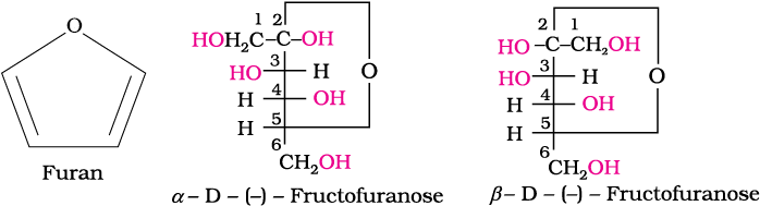 Draw the furanose ring structure of alpha -D- fructose